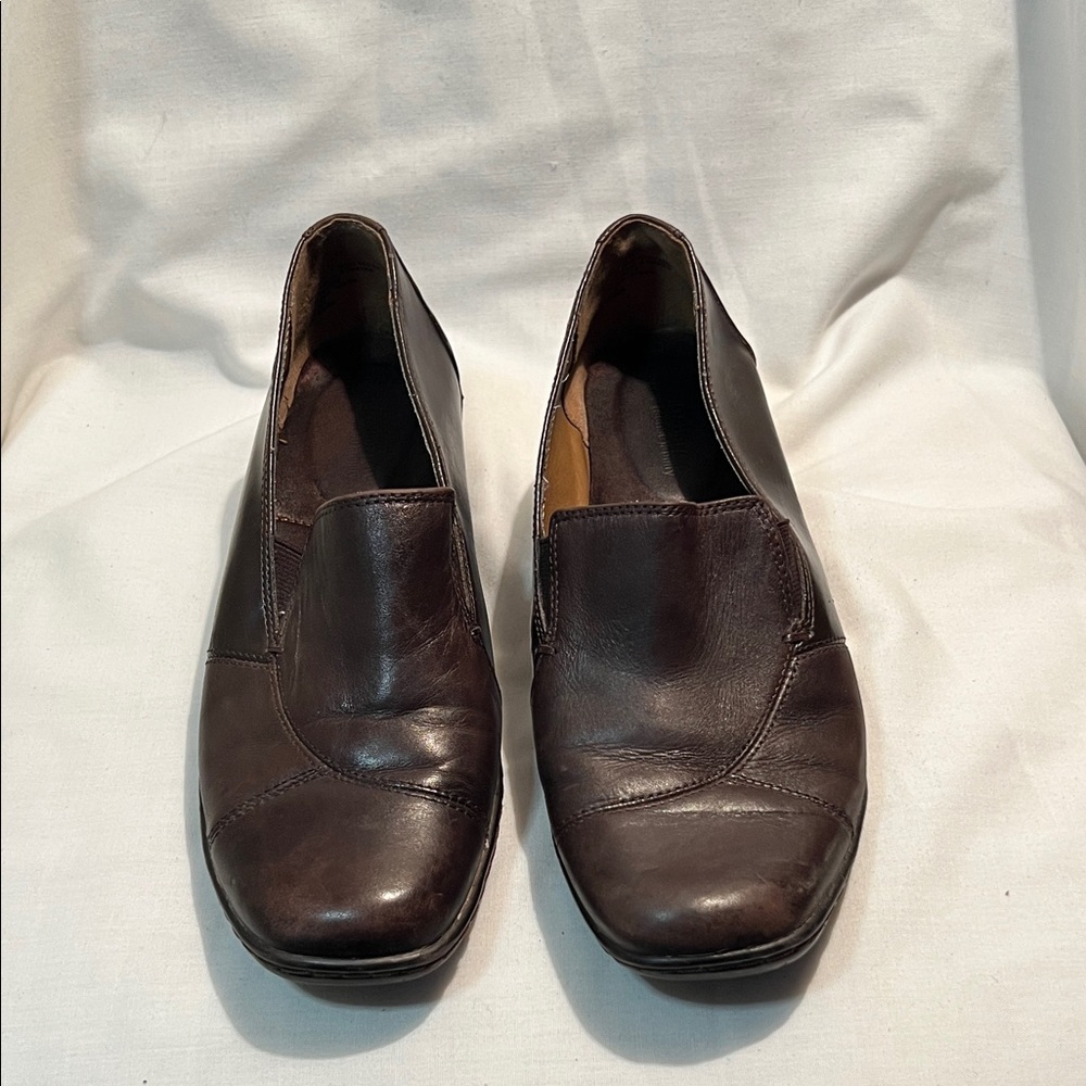 Croft & Barrow Brown Leather Slip-On Shoes